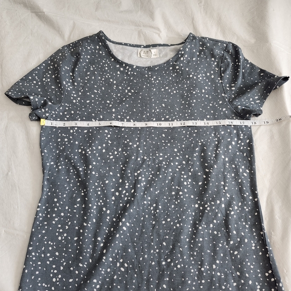 Blue Speckled Short Sleeve Dress - Picture 3 of 7